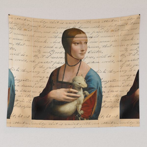 Item preview, Lady With Ermine da Vinci on Antique Journal Page designed and sold by missdebi27.