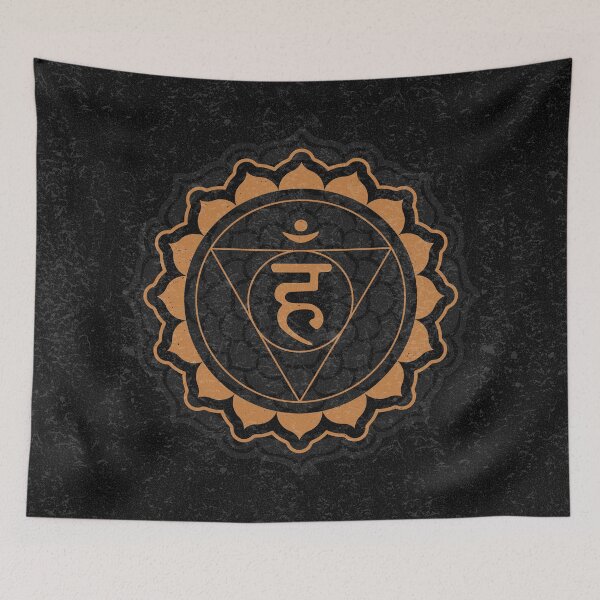 Item preview, Throat Chakra Mandala - Coal + Rust designed and sold by Irene Estelle.