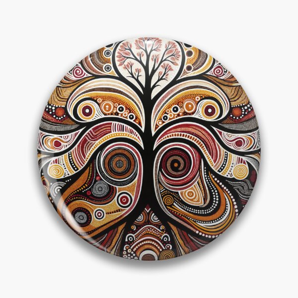 Item preview, Australian Inspired Dot Art Print (Tree) designed and sold by PinUpPizzazz.