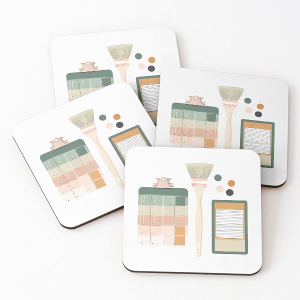 Item preview, Creative checklist next to paintbrush and draft layout designed and sold by FWLKIT.