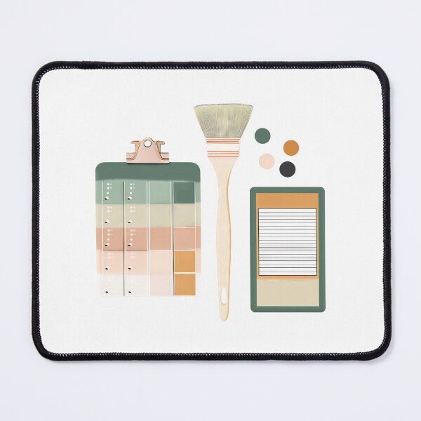 Item preview, Creative checklist next to paintbrush and draft layout designed and sold by FWLKIT.