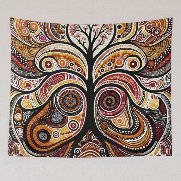Item preview, Australian Inspired Dot Art Print (Tree) designed and sold by PinUpPizzazz.