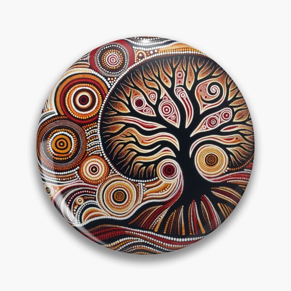Item preview, Australian Inspired Dot Art Print (Tree) designed and sold by PinUpPizzazz.