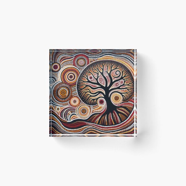 Item preview, Australian Inspired Dot Art Print (Tree) designed and sold by PinUpPizzazz.