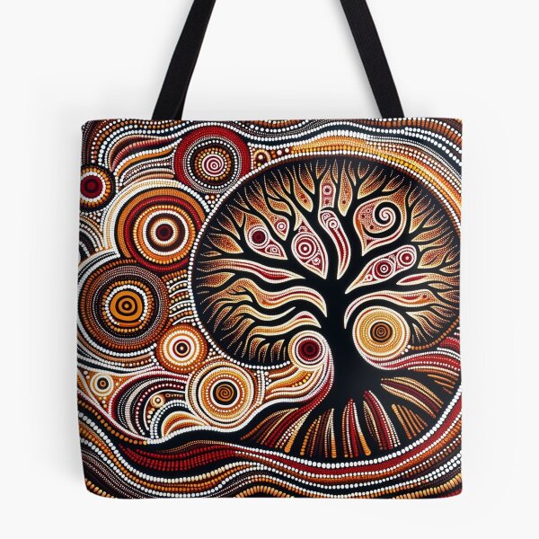 Item preview, Australian Inspired Dot Art Print (Tree) designed and sold by PinUpPizzazz.