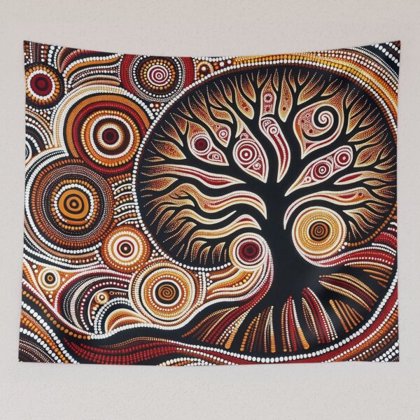 Item preview, Australian Inspired Dot Art Print (Tree) designed and sold by PinUpPizzazz.