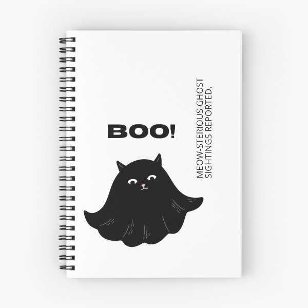 Item preview, Boo! Meow-sterious ghost sightings reported | Halloween Design designed and sold by RM-Journey.