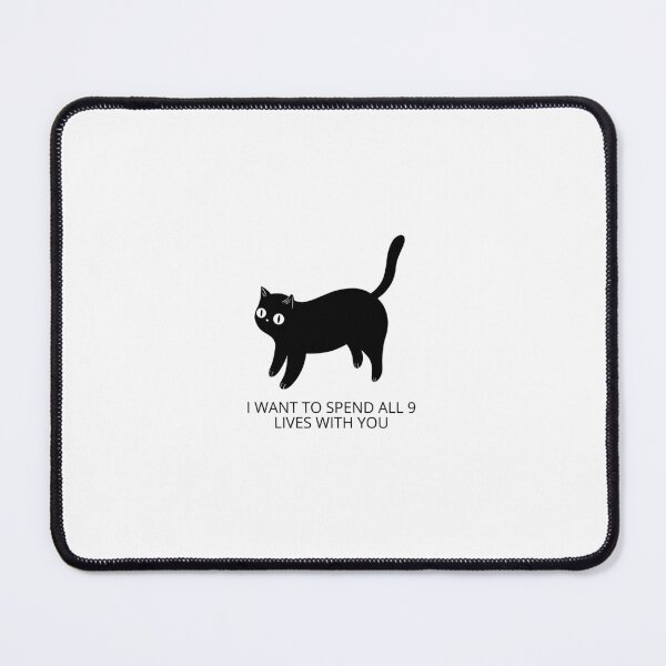 Item preview, I WANT TO SPEND ALL 9 LIVES WITH YOU  | Eternal Love - Cat Illustration Design designed and sold by RM-Journey.