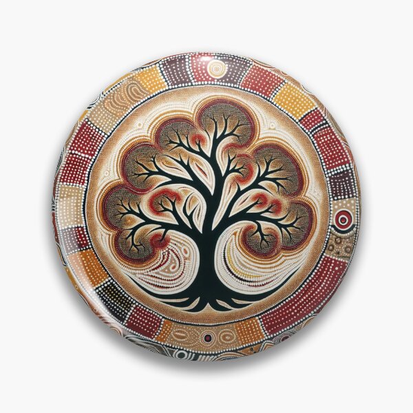 Item preview, Australia Inspired Dot Art Print (Tree) designed and sold by PinUpPizzazz.