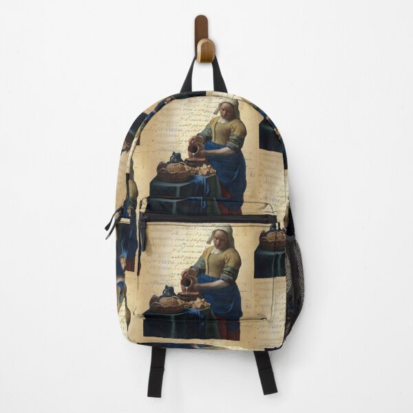 Item preview, Vermeer’s Milkmaid Painting on Antique Paper Collage designed and sold by missdebi27.