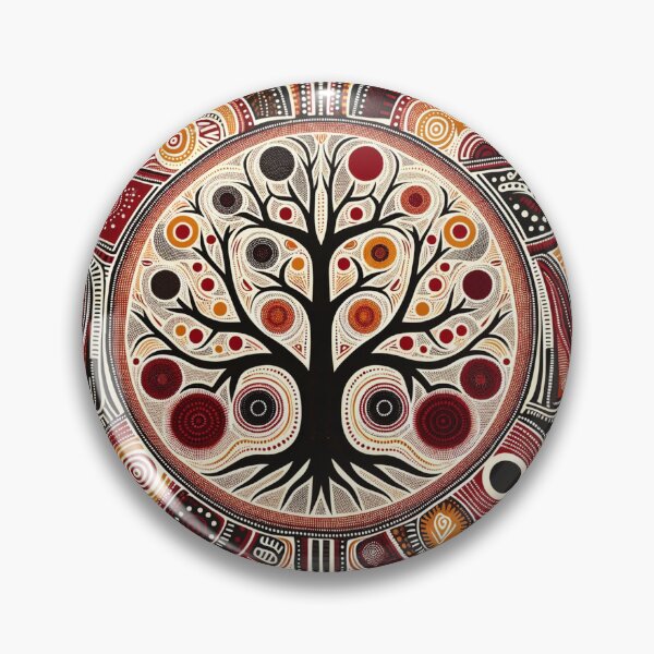 Item preview, Australian Style Dot Art Pattern Print (Tree) designed and sold by PinUpPizzazz.