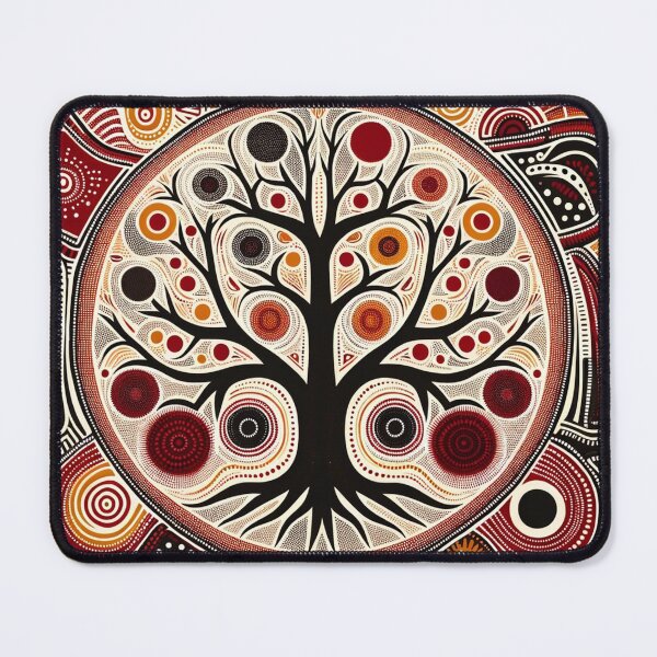 Item preview, Australian Style Dot Art Pattern Print (Tree) designed and sold by PinUpPizzazz.