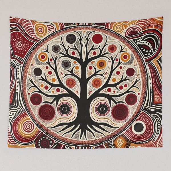 Item preview, Australian Style Dot Art Pattern Print (Tree) designed and sold by PinUpPizzazz.