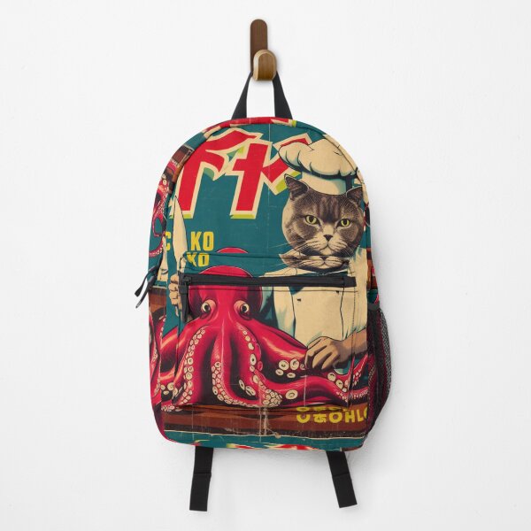 Item preview, Vintage Cat Chef Cooking Octopus designed and sold by IAPICTURE.