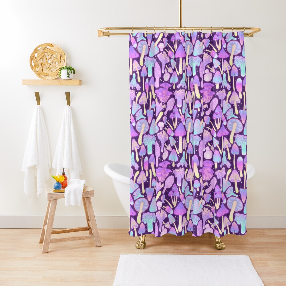 Spooky Mushroom Hunt Shower Curtain