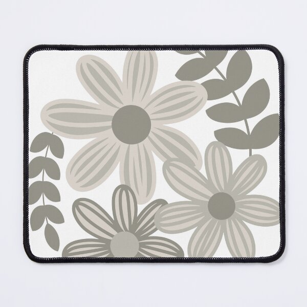 Item preview, neutral flowers designed and sold by Nina Susan Design.