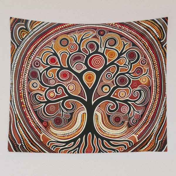 Item preview, Australian Style Dot Art Print (Tree) designed and sold by PinUpPizzazz.