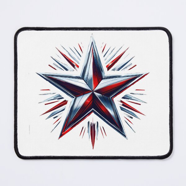 Item preview, Patriotic Power Star: Dynamic Red and Blue Emblem designed and sold by TeeTown Treasure.
