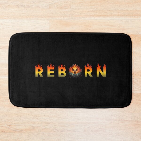 Item preview, Reborn like a phoenix, rise, ashes & flames minimalistic text designed and sold by ArtstyleAlchemy.