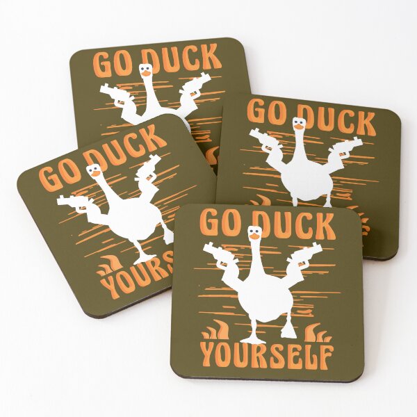 Item preview, Go fuck yourself orange white duck designed and sold by vibeno1.