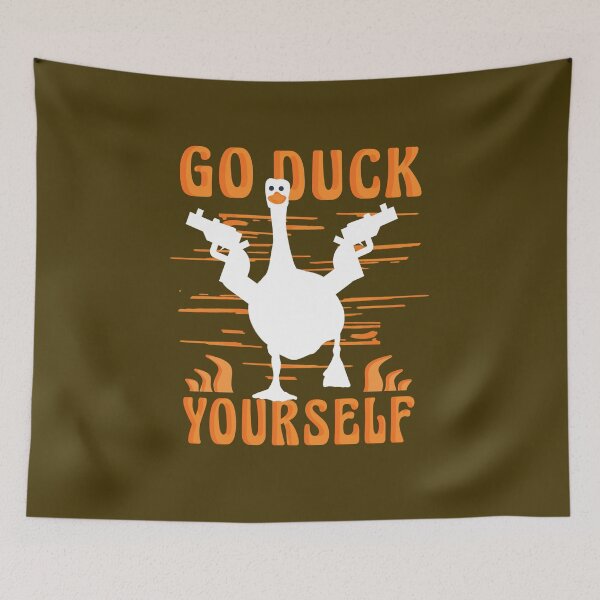 Item preview, Go fuck yourself orange white duck designed and sold by vibeno1.