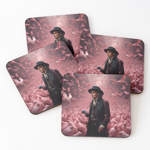 Item preview, Johnny Depp and pink birds designed and sold by Joanne Walsh.