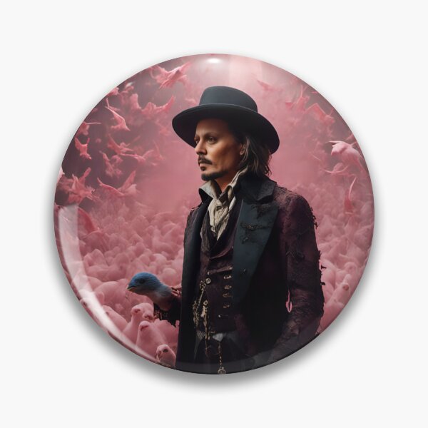 Item preview, Johnny Depp and pink birds designed and sold by Joanne Walsh.