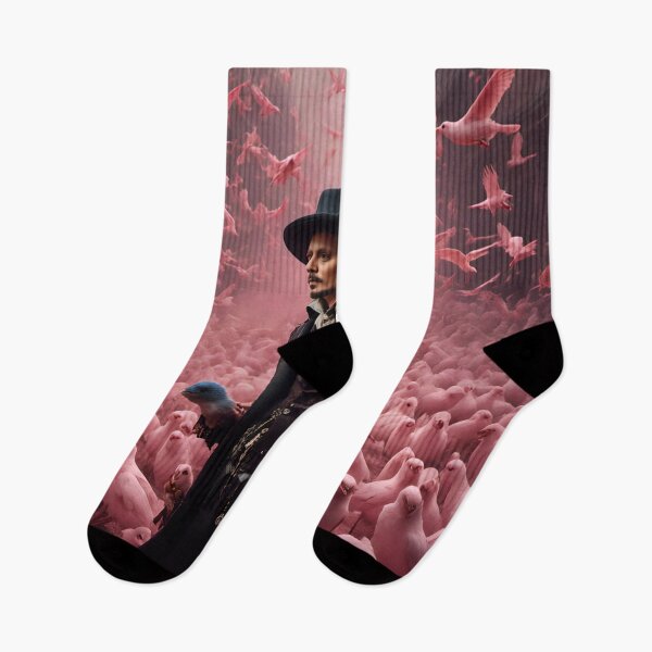 Item preview, Johnny Depp and pink birds designed and sold by Joanne Walsh.