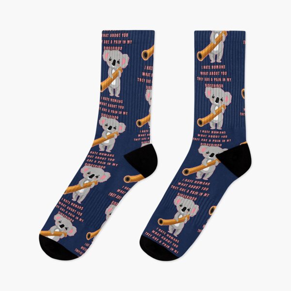 Item preview, I hate humans what about you they are a pain in my didgeridoo. Funny koala holding a didgeridoo. designed and sold by JoyOfHopeStore.