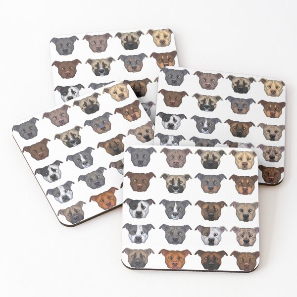 Item preview, Pit bull colors (white background) designed and sold by swamppuppydesigns.