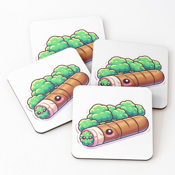 Item preview, Broccoli Blunt Chibi designed and sold by StonerAlienShop.