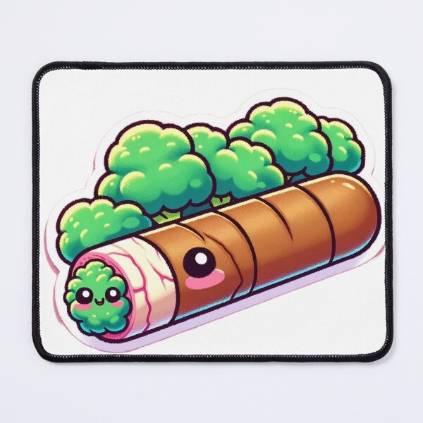 Item preview, Broccoli Blunt Chibi designed and sold by StonerAlienShop.