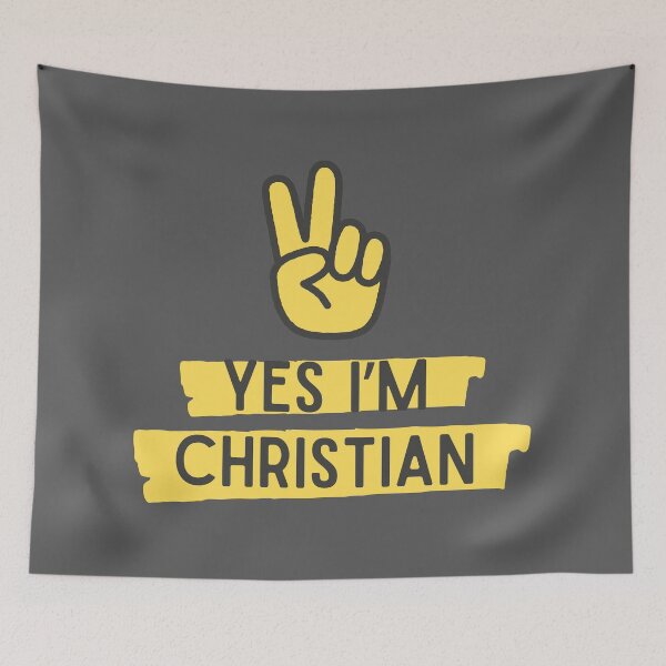 Item preview, Yes, I'm christian - Christian quote designed and sold by vinxChosen.