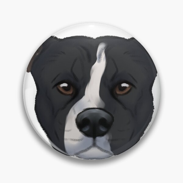 Item preview, Black and White Pit Head designed and sold by swamppuppydesigns.