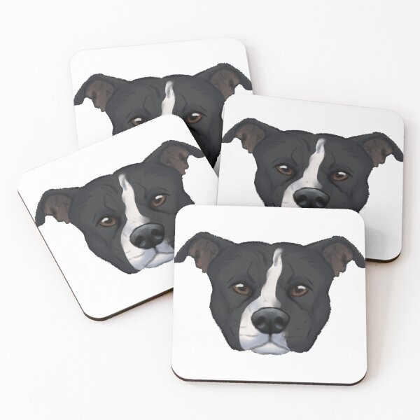 Item preview, Black and White Pit Head designed and sold by swamppuppydesigns.