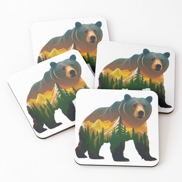 Item preview, Brown Grizzly Bear Tribal Spirit designed and sold by PlanetMarker.
