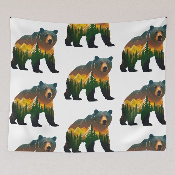 Item preview, Brown Grizzly Bear Tribal Spirit designed and sold by PlanetMarker.