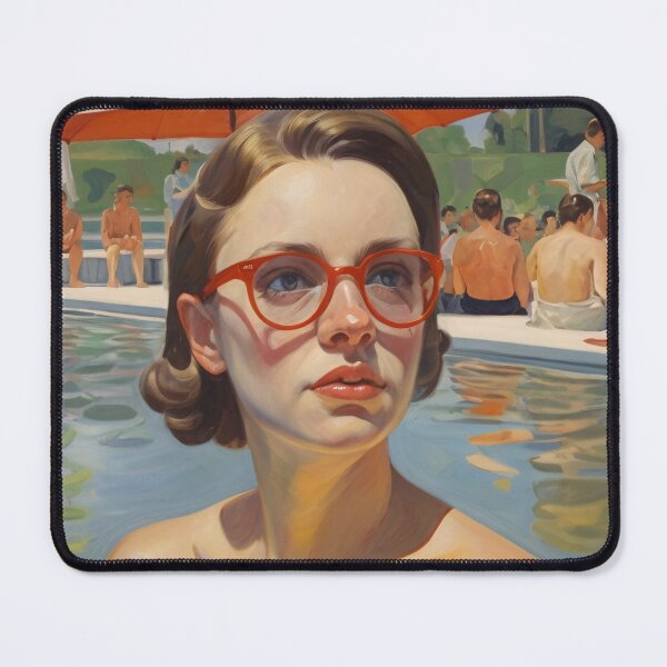 Item preview, Painting of a woman by the pool designed and sold by Working-Woman.