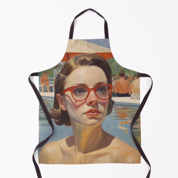 Item preview, Painting of a woman by the pool designed and sold by Working-Woman.