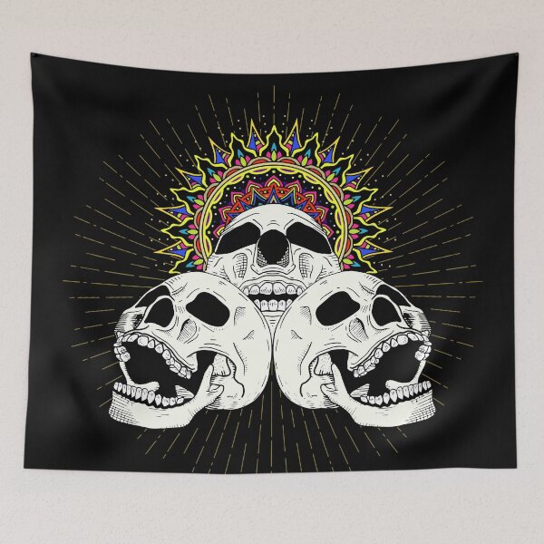 Item preview, Three Skulls with Mandala in color designed and sold by WilliamSRamsey.