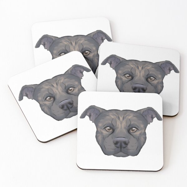 Item preview, blue brindle pit head designed and sold by swamppuppydesigns.