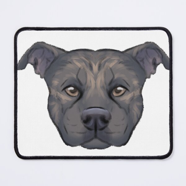 Item preview, blue brindle pit head designed and sold by swamppuppydesigns.
