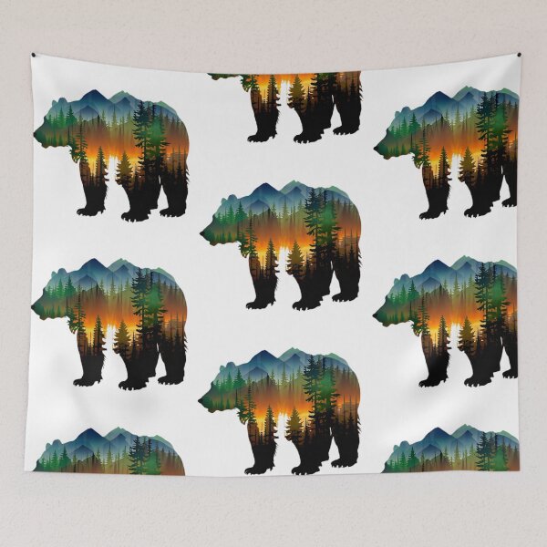 Item preview, Brown Grizzly Bear Tribal Spirit designed and sold by PlanetMarker.