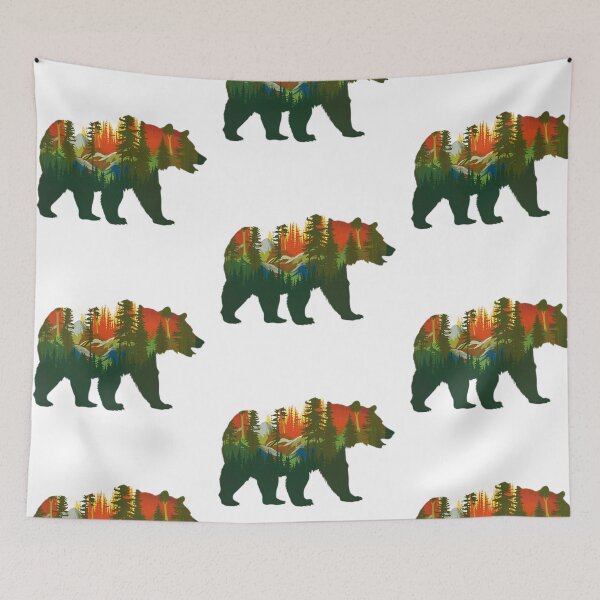 Item preview, Brown Grizzly Bear Tribal Spirit designed and sold by PlanetMarker.