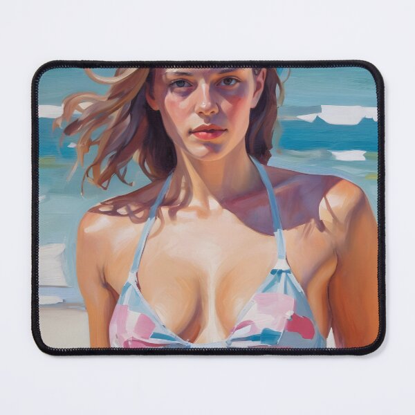 Item preview, Painting of a woman on the beach designed and sold by Working-Woman.