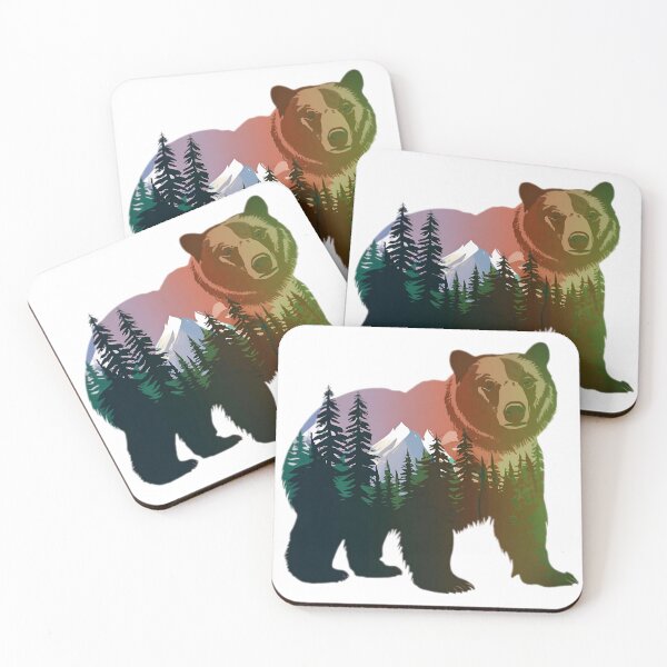 Item preview, Brown Grizzly Bear Tribal Spirit designed and sold by PlanetMarker.