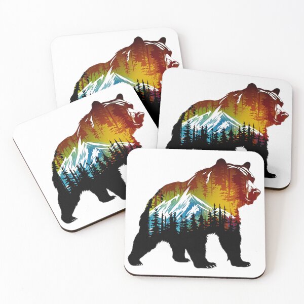 Item preview, Brown Grizzly Bear Tribal Spirit designed and sold by PlanetMarker.