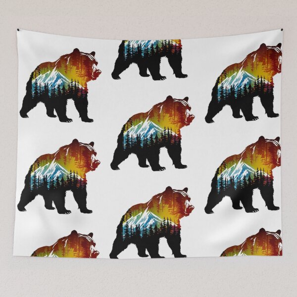 Item preview, Brown Grizzly Bear Tribal Spirit designed and sold by PlanetMarker.