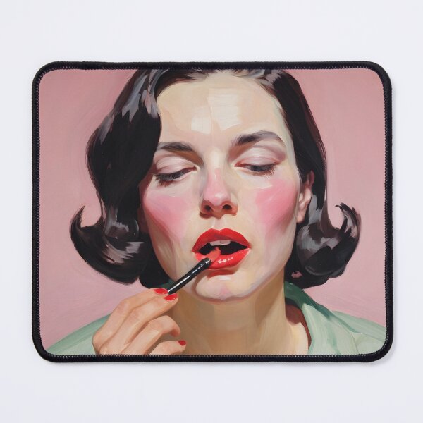 Item preview, Painting of a woman putting on makeup designed and sold by Working-Woman.