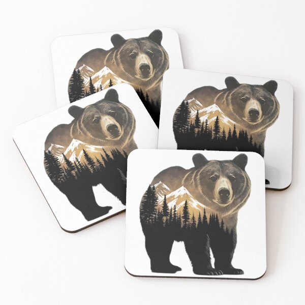 Item preview, Brown Grizzly Bear Tribal Spirit designed and sold by PlanetMarker.